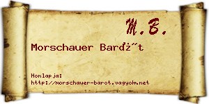 Morschauer Barót névjegykártya